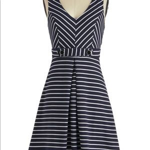 Modcloth Striped Nautical Dress NWT